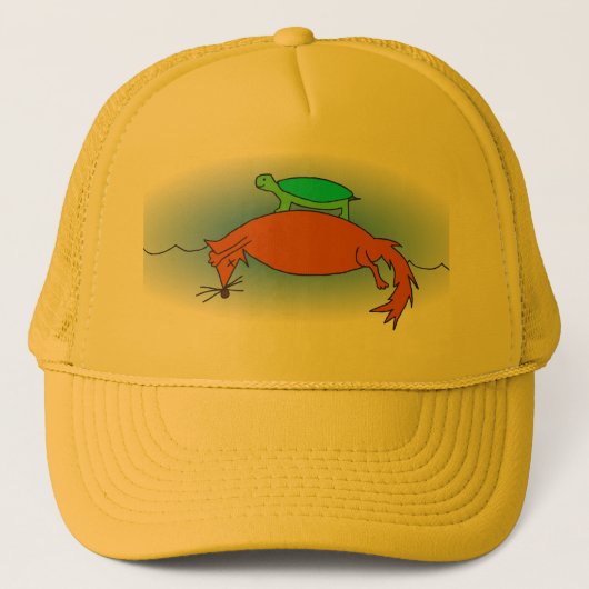 Terrapin op vos trucker pet (Voorkant)