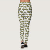 Terrapin (patroon wit) - Dames Leggings (Achterkant)