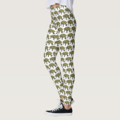 Terrapin (patroon wit) - Dames Leggings (Links)