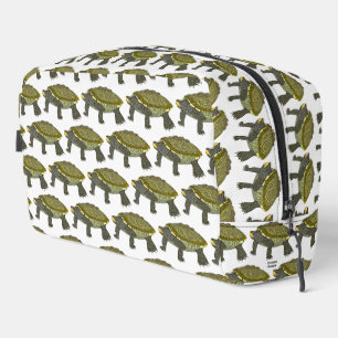 Terrapin (patroon wit) - Dopp Kit Toilettasje