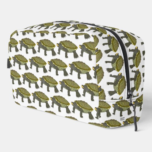 Terrapin (patroon wit) - Dopp Kit Toilettasje (Rechterhoek)