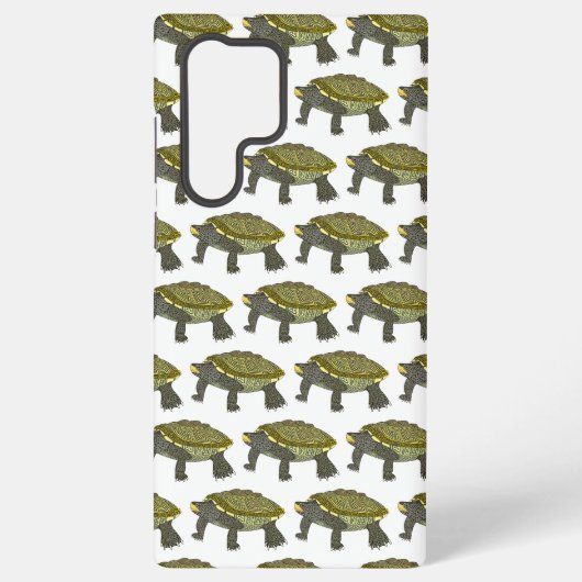 Terrapin (patroon wit) - Samsung Case Galaxy Hoesje (Achterkant)