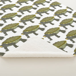 Terrapin (patroon wit) - Sherpa deken