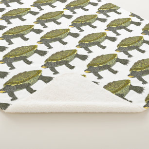 Terrapin (patroon wit) - Sherpa deken