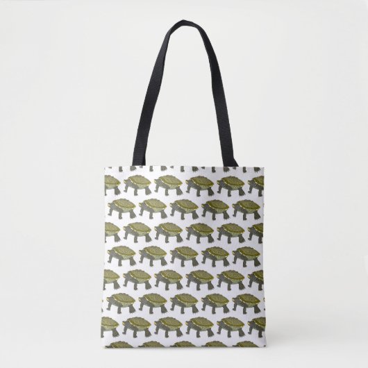 Terrapin (patroon wit) - Tote Bag (Voorkant)