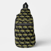 Terrapin (patroon zwart) - Sling Backpack Bag (Voorkant)