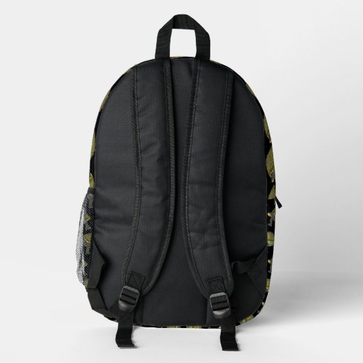 Terrapin (pattern black) - Backpack Bedrukte Rugzak (Achterkant)