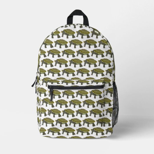 Terrapin (pattern white) - Backpack Bedrukte Rugzak (Voorkant)