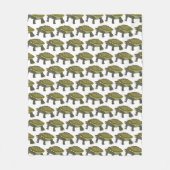 Terrapin (pattern white) - Fleece Blanket Deken (Voorkant)