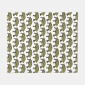 Terrapin (pattern white) - Fleece Blanket Deken (Voorkant (Horizontaal))