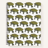 Terrapin (pattern white) - Notebook Notitieboek (Voorkant)