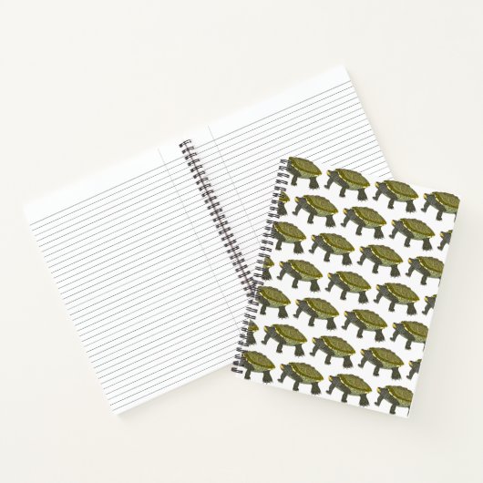 Terrapin (pattern white) - Notebook Notitieboek (Binnen)