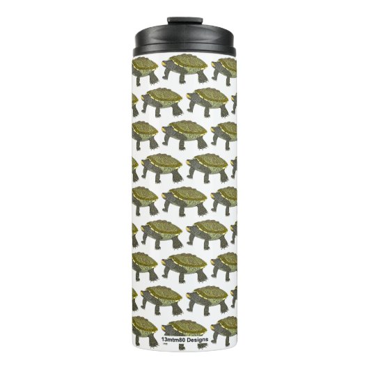 Terrapin (pattern white) - Thermal Mug Thermosbeker (Voorkant)