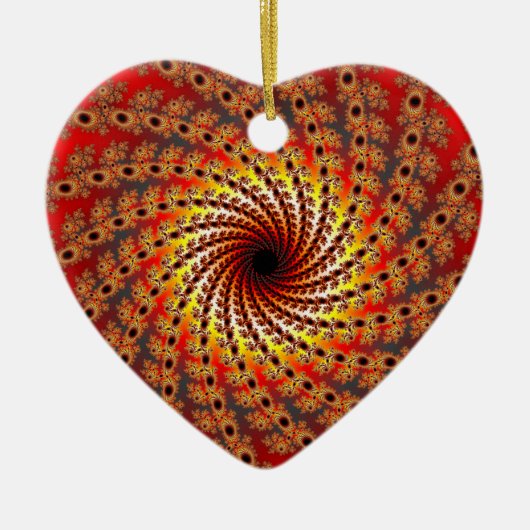 Terrapin Spin Fractal Art Keramisch Ornament (Voorkant)