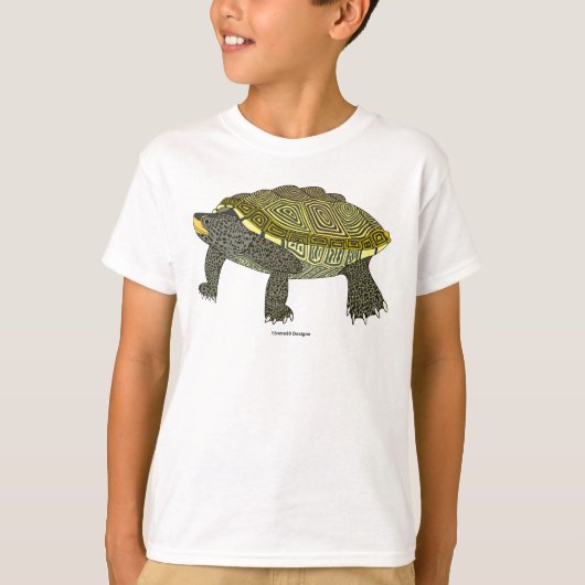 Terrapin (wit) - Basic T-shirt voor jongens (Voorkant)