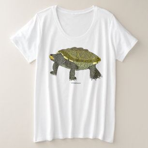 Terrapin (wit) - Dames T-shirt Plusmaten