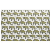 Terrapin (wit) - Gekamd Katoenen Stof (Fat Quarter)