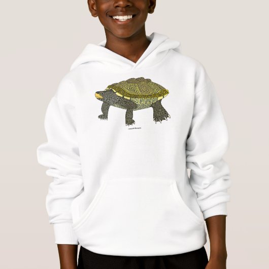 Terrapin (wit) - Jongens Hoodie (Voorkant)