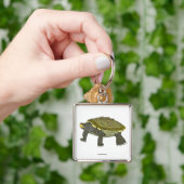 Terrapin (wit) - Square Premium Sleutelhanger (Hand)
