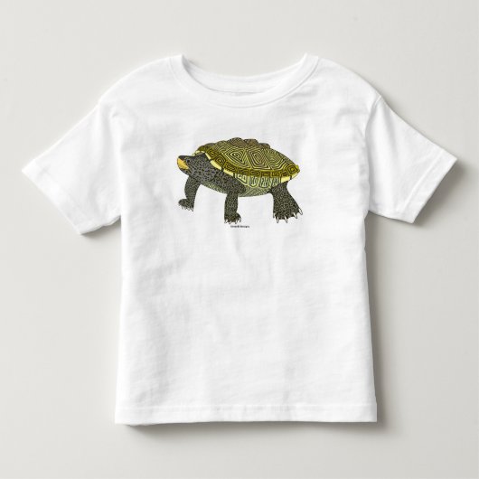 Terrapin (wit) - T-shirt voor peuters (Voorkant)