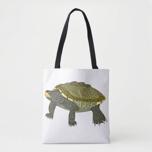 Terrapin (wit) - Tote Tas (Voorkant)