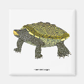 Terrapin (wit) - Vierkante magneet (Voorkant)
