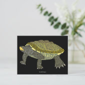 Terrapin (zwart) - Ansichtkaart Briefkaart (Staand voorkant)
