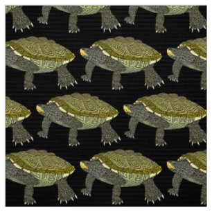 Terrapin (zwart) - Polyester Weave Stof