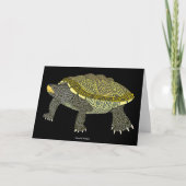 Terrapin (zwart) - Wenskaart Kaart (Voorkant)