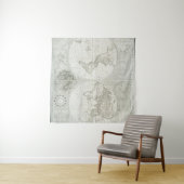 Terraquous Wereldbol door Samuel Dunn | 1787 Wandkleed (In Situ (horizontaal))