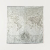 Terraquous Wereldbol door Samuel Dunn | 1787 Wandkleed (Voorkant)