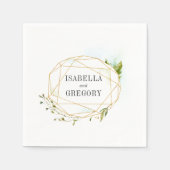 terrarium | Botanische gepersonaliseerde bruiloft Servetten (Voorkant)