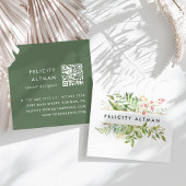 terrarium | Botanische QR-code Vierkante Visitekaartje