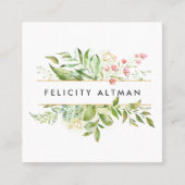 terrarium | Botanische QR-code Vierkante Visitekaartje (Voorkant)