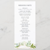 Terrarium bruiloft ceremonie programma programmakaart (Achterkant)