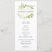 Terrarium bruiloft ceremonie programma programmakaart (Voorkant)