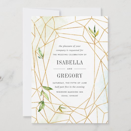 Terrarium bruiloft uitnodiging (Voorkant)