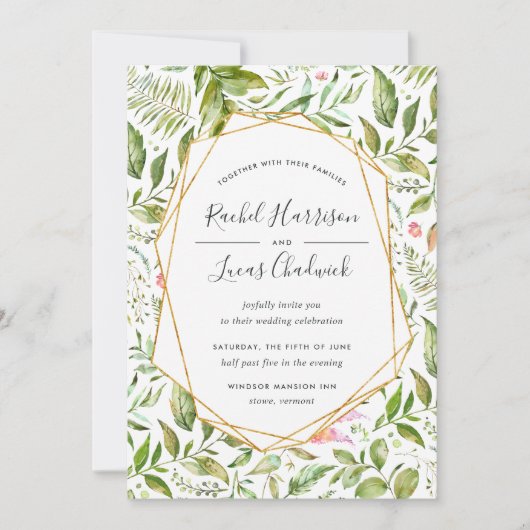 Terrarium bruiloft uitnodiging (Voorkant)