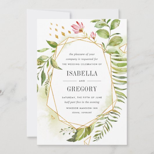 Terrarium bruiloft uitnodiging (Voorkant)