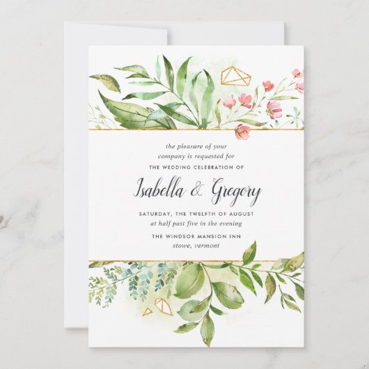 Terrarium bruiloft uitnodiging (Voorkant)