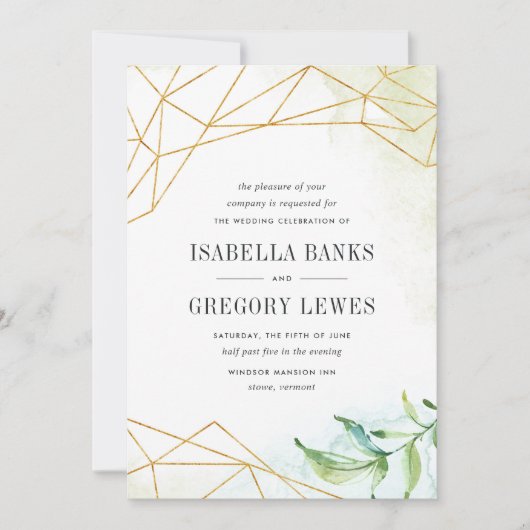 Terrarium bruiloft uitnodiging (Voorkant)