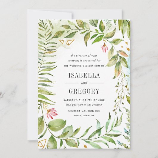 Terrarium bruiloft uitnodiging (Voorkant)