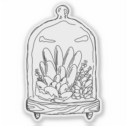 Terrarium Dome Sticker (Voorkant)