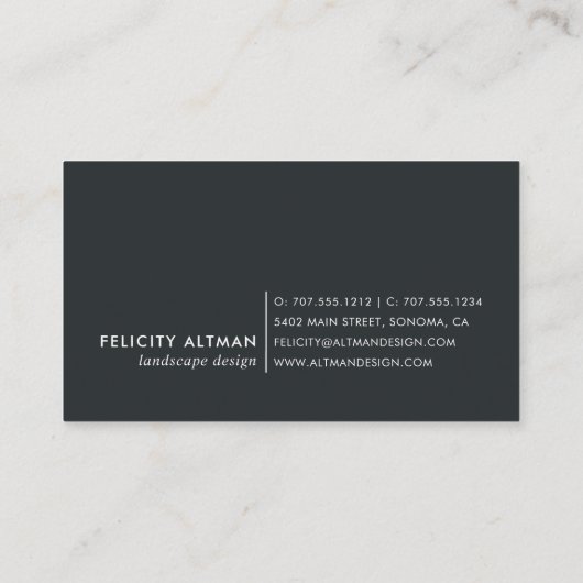 Terrarium Geometric Botanical Visitekaartje (Achterkant)