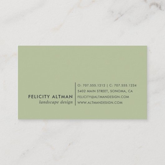 Terrarium | Geometrisch botanisch Visitekaartje (Achterkant)