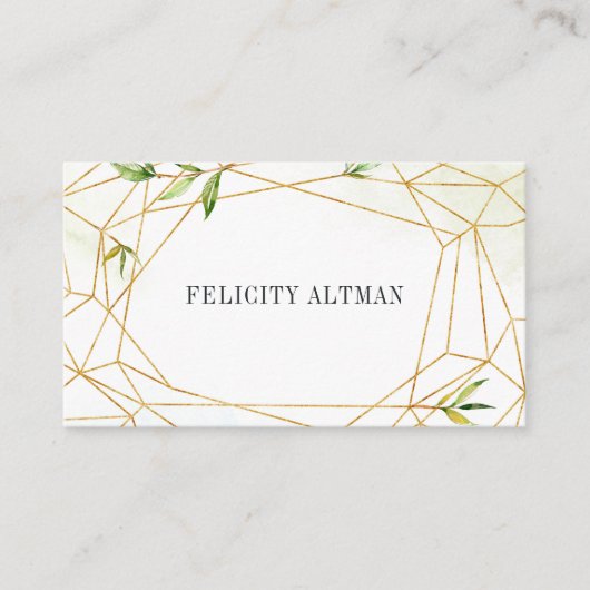 Terrarium | Geometrisch botanisch Visitekaartje (Voorkant)