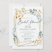 Terrarium Geometrisch Lijst Goudblauw Vrijgezellen Kaart (Voorkant)