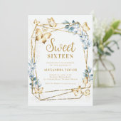 Terrarium Geometrisch Lijst Gouden Vlinder Sweet 1 Kaart (Staand voorkant)