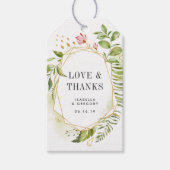 Terrarium Geometrische Waterverf Wedding Favor Cadeaulabel (Voorkant)