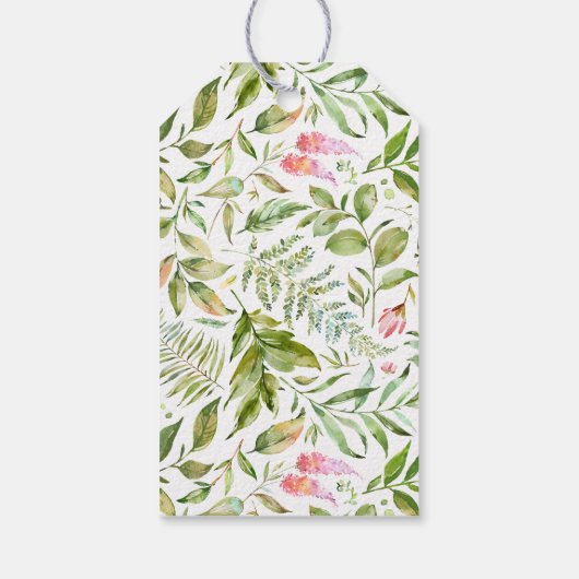 Terrarium Geometrische Waterverf Wedding Favor Cadeaulabel (Achterkant)